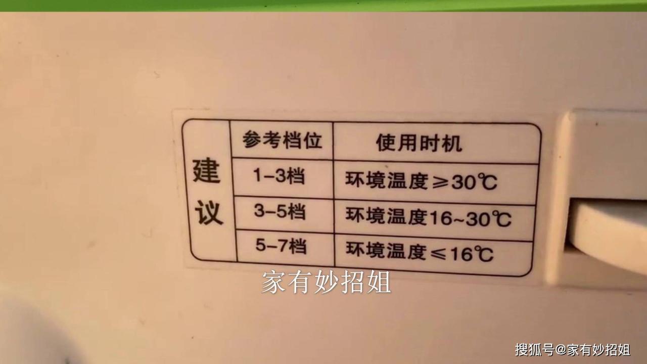 冰箱1234567档位分别代表多少温度？冰箱1234567档代表多少°c